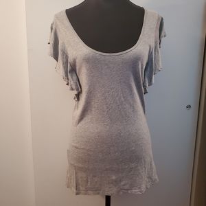 Victoria's Secret | Heather Grey Flutter-sleeve Tee